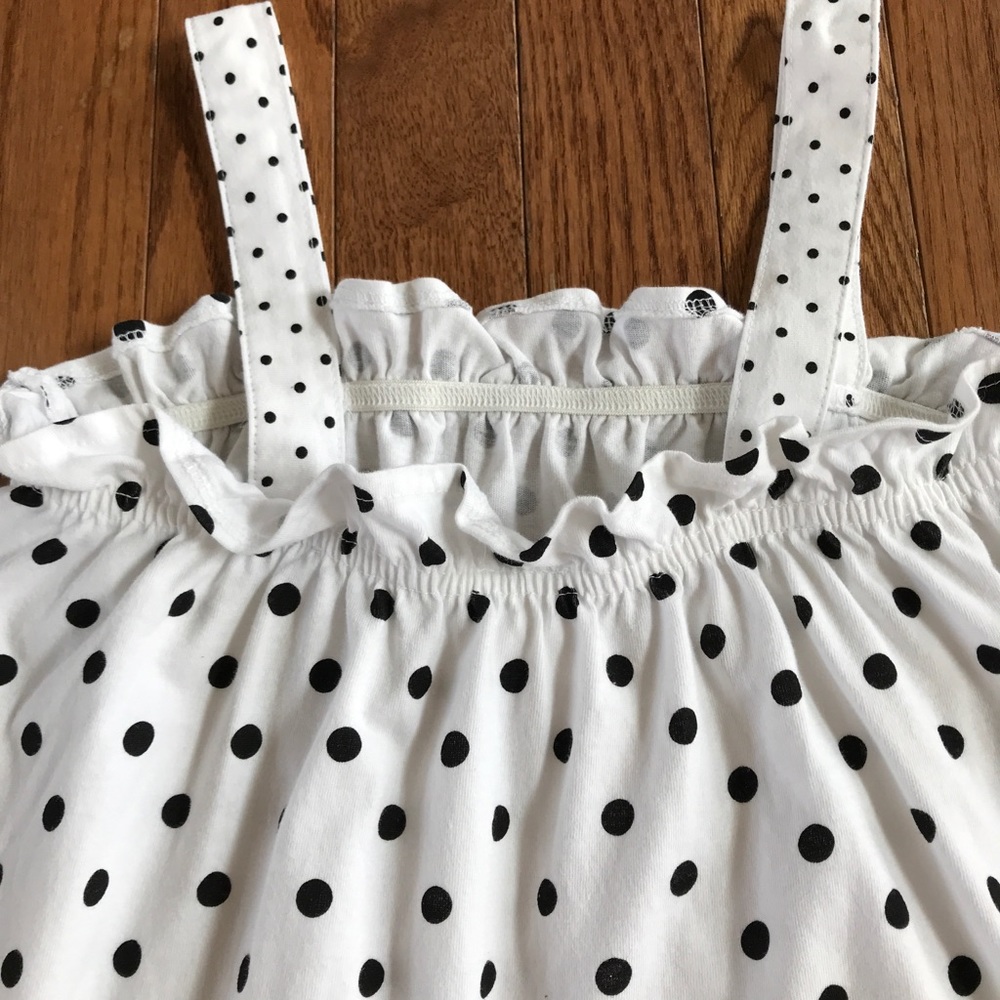Zara Girls NWOT polka dot cotton Retro sleeveless top size 9 - Picture 7 of 12